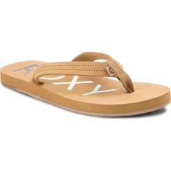 Japonki ROXY - ARJL100690 Tan. Brązowe crocsy damskie Roxy, z materiału. Za 99,00 zł.