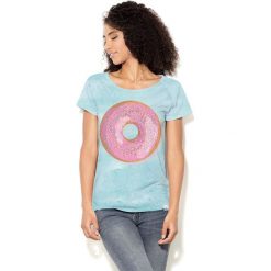 Colour Pleasure Koszulka damska CP-034 67 niebiesko-różowa r. XXXL-XXXXL. Czerwone bluzki damskie marki Colour pleasure. Za 70,35 zł.