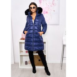 Mabella Płaszcz Puch Premium Kolor Blue S. Czarne kurtki damskie LIGARI, s, w paski, z bawełny, długie. Za 359,00 zł.