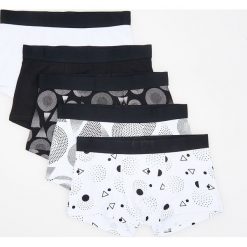 5 pack czarno-białych bokserek - Czarny. Szare bokserki męskie marki Reserved. Za 69,99 zł.