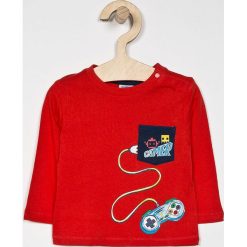 Blukids - Longsleeve dziecięcy 68-98 cm. Czerwone t-shirty chłopięce Blukids, z nadrukiem, z bawełny, z długim rękawem. W wyprzedaży za 19,90 zł.