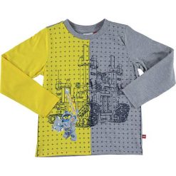 T-shirty chłopięce z długim rękawem: Koszulka „Thomas” w kolorze szaro-żółtym