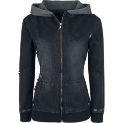 Kurtki damskie: Forplay Destroyed Denim Jacket Kurtka jeansowa damska czarny