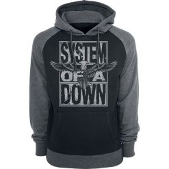 Bluzy męskie: System Of A Down Stacked Eagle Bluza z kapturem czarny/szary