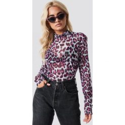 Rut&Circle Siateczkowy top Leo - Pink. Różowe topy damskie marki Rut&Circle, bez wzorów, z golfem. Za 121,95 zł.