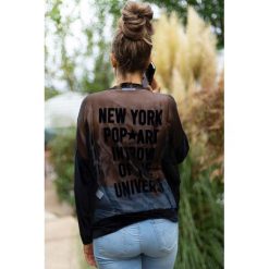 Bluza damska GEORGIA. Czarne bluzy sportowe damskie Bluza damska GEORGIA, s, bez wzorów, bez rękawów, bez kaptura. W wyprzedaży za 79,00 zł.