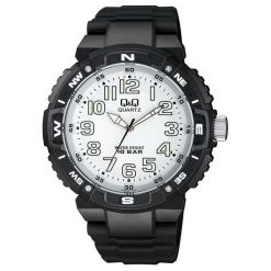Zegarek Q&Q VR88-001 Męski Wodoszczelny. Czarne zegarki męskie Q&Q. Za 121,15 zł.