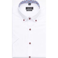 Koszula bexley 1897 krótki rękaw slim fit biały. Białe koszule męskie Recman, m, bez wzorów, bez kołnierzyka, z krótkim rękawem. Za 159,00 zł.