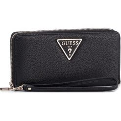 Duży Portfel Damski GUESS - Aretha (Vg) Slg SWVG74 39460 BLA. Czarne portfele damskie Guess, z aplikacjami, ze skóry ekologicznej. Za 279,00 zł.