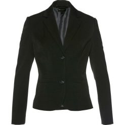 Żakiet bonprix czarny. Czarne żakiety damskie bonprix, bez wzorów. Za 129,99 zł.