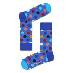 Skarpety Happy Socks Big Dot (BDO01-6002). Niebieskie skarpetki damskie marki Happy Socks, z bawełny. Za 20,99 zł.