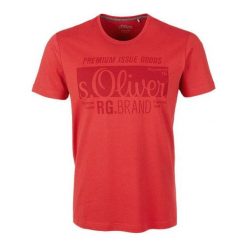 S.Oliver T-Shirt Męski, L, Czerwony. Czerwone koszulki męskie S.Oliver, s, bez wzorów, bez kołnierzyka, krótkie. Za 39,00 zł.