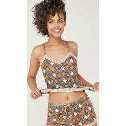 Undiz - Top piżamowy Bouboutiz. Czerwone piżamy damskie Undiz, s, bez wzorów, z elastanu, bez rękawów. Za 39,90 zł.