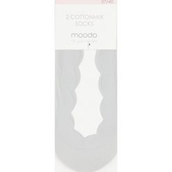 2 pack balerinek. Szare skarpetki damskie Moodo, bez wzorów, z elastanu. Za 19,99 zł.