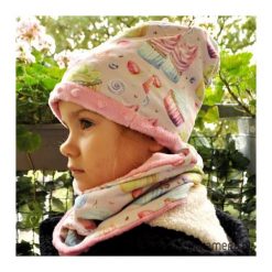 Komplet _ czapka BEANIE i komin _ MUFFINKI. Brązowe czapeczki niemowlęce marki Pakamera. Za 75,00 zł.