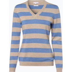 Brookshire - Sweter damski, beżowy. Brązowe swetry damskie marki brookshire, l, w paski, bez rękawów, bez kaptura. Za 179,95 zł.