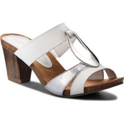 Klapki damskie: Klapki CAPRICE - 9-27210-20 White/Silver 191