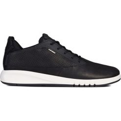 Geox - Buty. Czarne buty sportowe męskie marki Geox, ze skóry, na sznurówki. Za 599,90 zł.