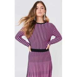 Paski damskie: NA-KD Trend Top z dzianiny w paski – Black,Pink,Multicolor