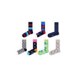Skarpety Happy Socks 7-Pack Weekmix. Szare skarpetki damskie marki Happy Socks, bez wzorów. Za 154,39 zł.