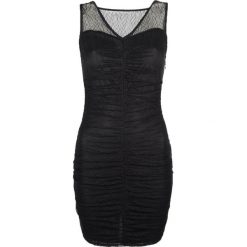 Guess Sukienka. Sukienki damskie Guess, z aplikacjami, z tkaniny, bez kołnierzyka, bez rękawów, dopasowane. Za 249,00 zł.