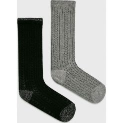 Blukids - Skarpetki dziecięce (2-pack). Szare skarpetki dziewczęce Blukids, bez wzorów, z elastanu. W wyprzedaży za 17,90 zł.