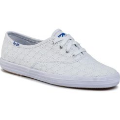Tenisówki KEDS - Ch Eyelet KWF54546 White. Białe trampki dziewczęce Keds, z gumy, na sznurówki. Za 119,00 zł.