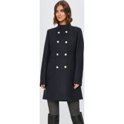 Tommy Hilfiger - Płaszcz. Niebieskie kurtki damskie TOMMY HILFIGER, bez wzorów, z wiskozy. Za 1599,00 zł.