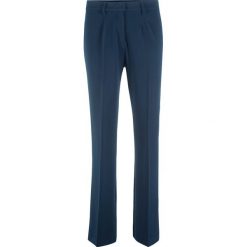 Spodnie Bootcut z wygodnym paskiem bonprix ciemnoniebieski. Niebieskie spodnie damskie bonprix. Za 74,99 zł.