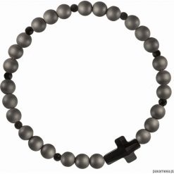 Bransoletki męskie: Męska bransoletka onyksy, kryształ SWAROVSKI®