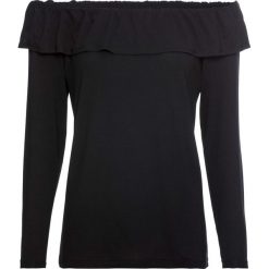 Shirt z dekoltem "carmen", rękawy 3/4 bonprix czarny. Czarne koszulki damskie bonprix, bez wzorów, eleganckie, bez kołnierzyka. Za 54,99 zł.