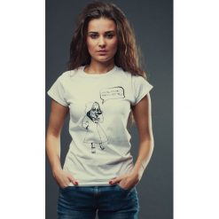 T-shirt MIASTO JEST MOJE damski biały. Białe podkoszulki damskie Hultaj Polski, s, bez wzorów, z bawełny, bez kołnierzyka, bez rękawów, bez kaptura, trekkingowe. Za 79,00 zł.
