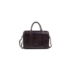Elegancka skórzana męska torba ramię na laptopa Solier ABERDEEN SL02. Pomarańczowe torby męskie skórzane marki Solier, w paski, ze skóry, eleganckie, na ramię. Za 449,00 zł.