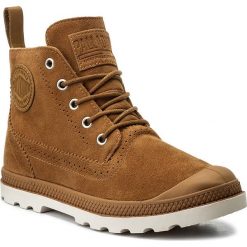Trapery PALLADIUM - London Lp Mid W 95560-233-M Brown Sugar/Cuero. Pomarańczowe trapery damskie Palladium, ze skóry, bez obcasa, bez zapięcia. W wyprzedaży za 289,00 zł.