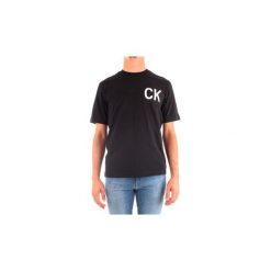 T-shirty z krótkim rękawem Calvin Klein Jeans J30J312483. Czarne t-shirty męskie Calvin Klein Jeans, s, bez wzorów, z jeansu, bez kołnierzyka, krótkie. Za 207,74 zł.
