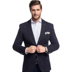 Marynarka ANTONIO 16-24WM. Niebieskie marynarki męskie Giacomo Conti, s, bez wzorów, z wełny. Za 599,00 zł.