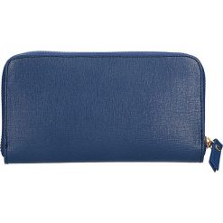 Skórzany portfel w kolorze niebieskim - 20 x 11 x 3 cm. Niebieskie portfele damskie ORE10, ze skóry. W wyprzedaży za 109,95 zł.