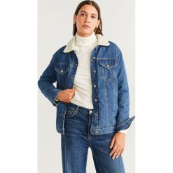 Mango - Kurtka jeansowa Lisa. Zielone kurtki damskie Mango, s, bez wzorów, z bawełny, krótkie. Za 269,90 zł.