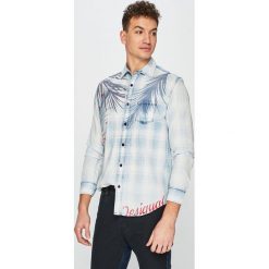 Desigual - Koszula. Niebieskie koszule męskie Desigual, xl, bez wzorów, z bawełny, klasyczne, z klasycznym kołnierzykiem, z długim rękawem. W wyprzedaży za 199,90 zł.