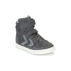 Buty Dziecko Hummel STADIL OILED HIGH JR. Szare trampki dziewczęce Hummel, bez wzorów, bez zapięcia. Za 279,20 zł.