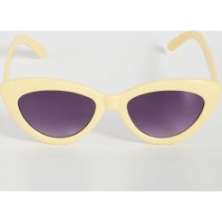 Okulary przeciwsłoneczne retro - Żółty. Żółte okulary przeciwsłoneczne damskie Sinsay, retro. Za 14,99 zł.
