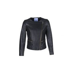 Kurtki skórzane Betty London IGLOBINE. Czarne kurtki damskie Betty London, s, bez wzorów, bez kaptura. Za 529,00 zł.