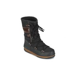 Śniegowce Moon Boot MOON BOOT VIENNA FELT. Czarne kozaki damskie Moon Boot, bez obcasa, bez zapięcia. Za 329,50 zł.