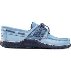 Buty TBS GLOBEK Niebieski. Niebieskie mokasyny męskie marki TBS, ze skóry, klasyczne. W wyprzedaży za 456,00 zł.
