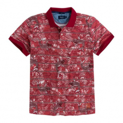 Koszulka polo w kolorze czerwonym ze wzorem. Czerwone koszulki polo marki Pepe Jeans, m, z krótkim rękawem. W wyprzedaży za 149,95 zł.