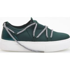 Buty damskie: Buty slip on - Zielony