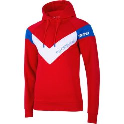 Bluza męska BLM219 - czerwony. Czerwone bluzy męskie 4f, m, bez wzorów, z dzianiny, z kapturem, bez rękawów, z kapturem. W wyprzedaży za 99,99 zł.