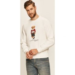 Polo Ralph Lauren - Bluza. Białe bluzy męskie Polo Ralph Lauren, s, z nadrukiem, z bawełny, z okrągłym kołnierzem, bez rękawów, bez kaptura. Za 729,90 zł.