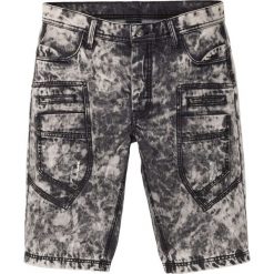 Bermudy dżinsowe Loose Fit bonprix czarny "stone". Czarne jeansy męskie bonprix, m, bez wzorów, z jeansu. Za 59,99 zł.