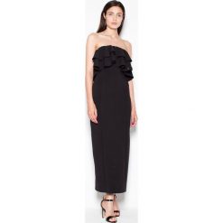 Sukienka hiszpanka maxi czarny. Czarne sukienki damskie N/A, xl, bez wzorów, z elastanu, bez kołnierzyka, bez rękawów, maxi. Za 207,01 zł.
